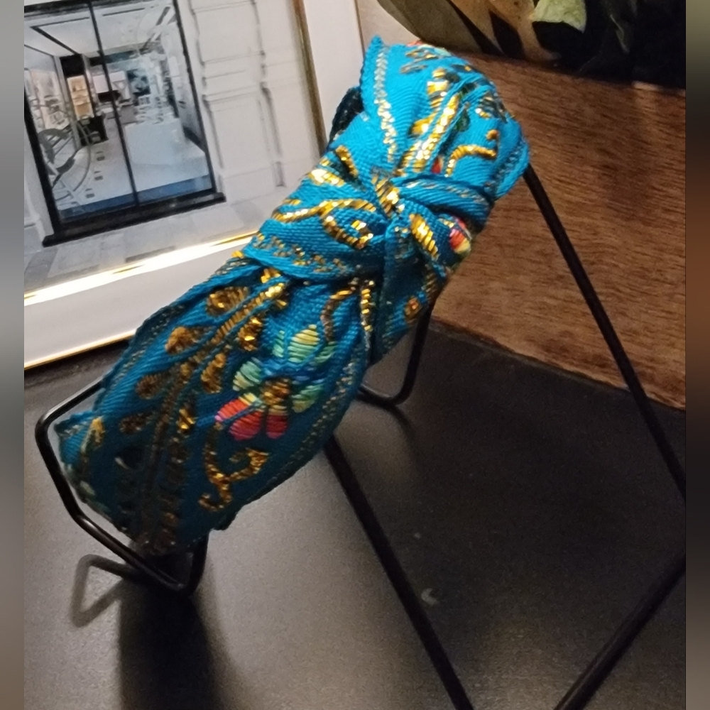 Elegant Teal and Gold Women's Headband